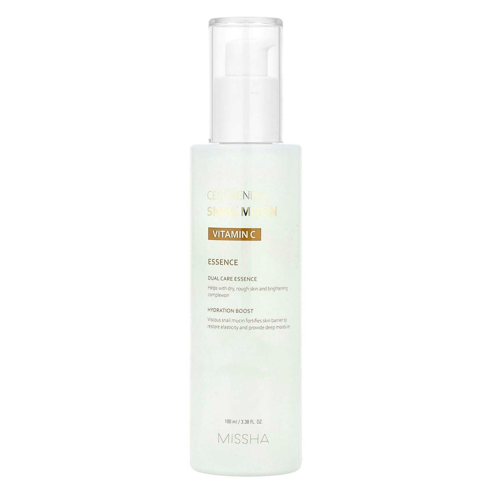 Missha, Cell Renew Snail Mucin, витамин C, эссенция, 100 мл (3,38 жидк. Унции)