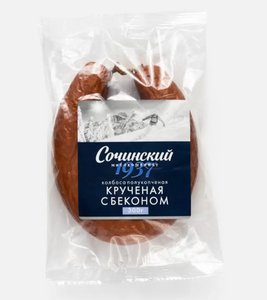 КОЛБАСА СОЧИ КРУЧЕНАЯ С БЕКОНОМ ВМА 300ГР