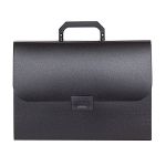 Портфель inФОРМАТ А4 черный пластик 700 мкм оторочка ручка 13 отд. замок