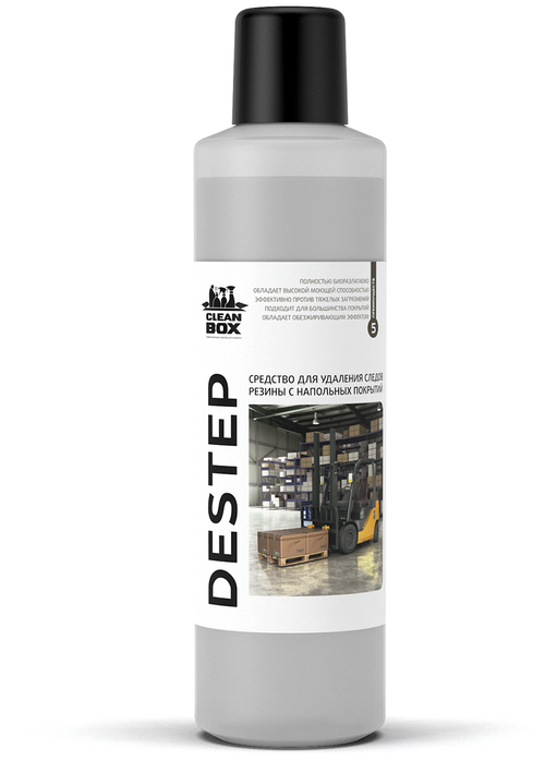 СРЕДСТВО Д/УДАЛЕНИЯ СЛЕДОВ РЕЗИНЫ С НАПОЛЬНЫХ ПОКРЫТИЙ CLEANBOX DESTEP 1Л
