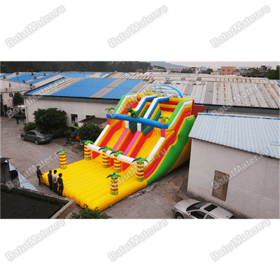 Коммерческий надувной батут "Отважный динозавр"