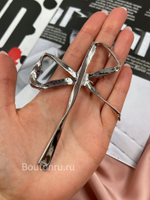 Брошь бантик серебро