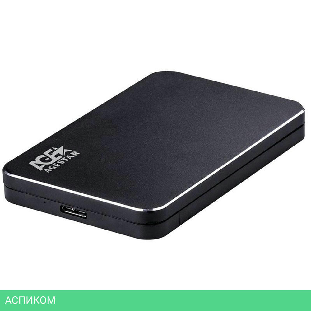 Бокс для накопителя AgeStar 3UB2A18 черный