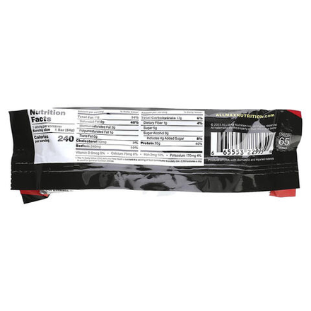 ALLMAX, Hexapro Protein Bar, протеиновый батончик, шоколад и арахисовая паста, 54 г (1,9 унции)