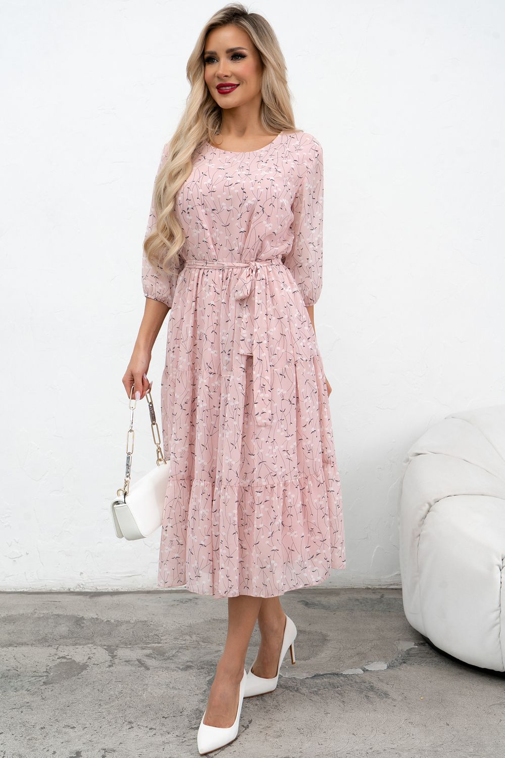 Платье Хелен (пудровый) Р11-1075/29 Nikol (Акция)