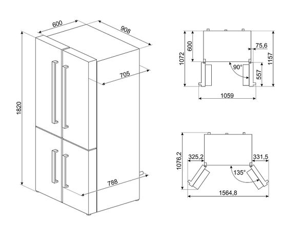 Холодильник Smeg FQ60NDF