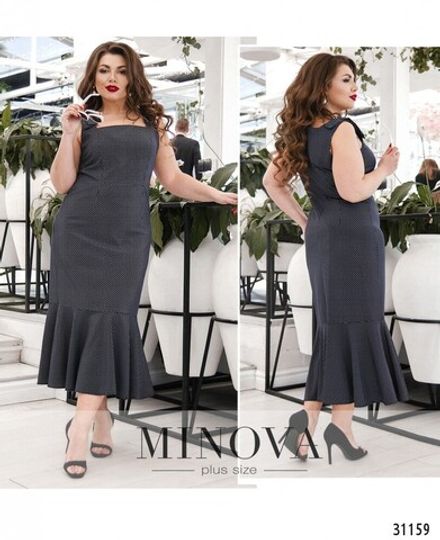 Платье 348-1-синий Minova Фото 1