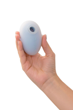 Голубой вакуум-волновой стимулятор клитора с вибрацией Cutie Ghost (Цвет: голубой)