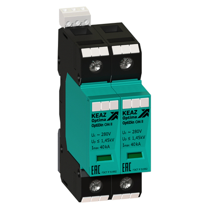 Ограничитель импульсных перенапряжений (УЗИП) OptiDin OM-II-2-280/40/R КЭАЗ