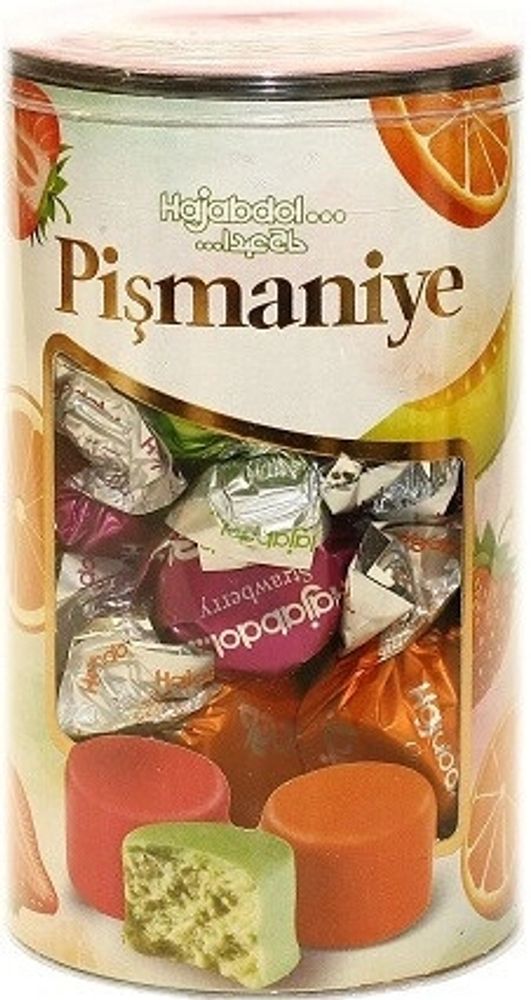Шоколад Хаджабдуллах Конфеты из Пишмание Фруктовое Ассорти в тубе / Hajabdollah Candies from Pishmaniye Fruit Assorted tuba 200г