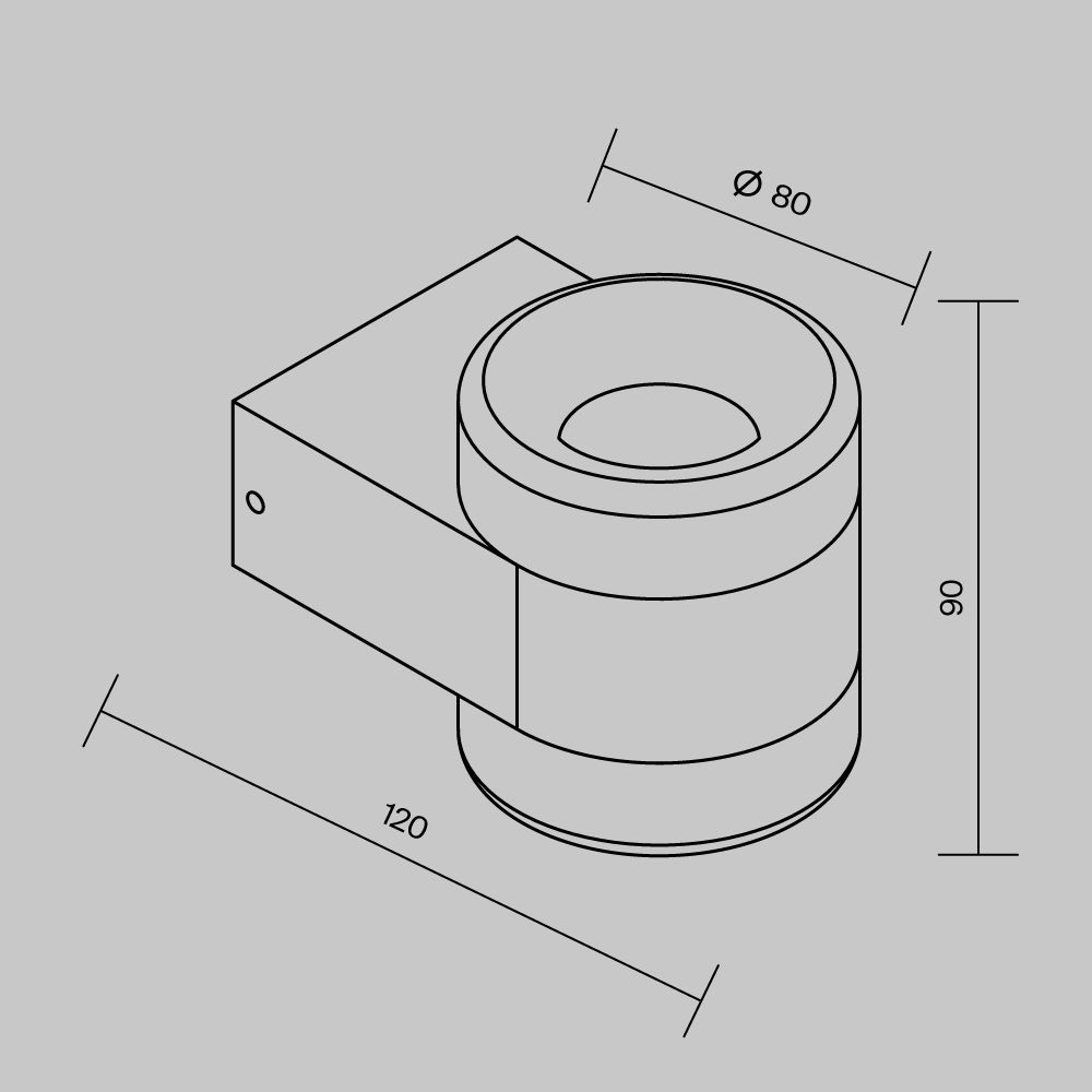 Уличный настенный светодиодный светильник Maytoni   O490WL-L6W3K