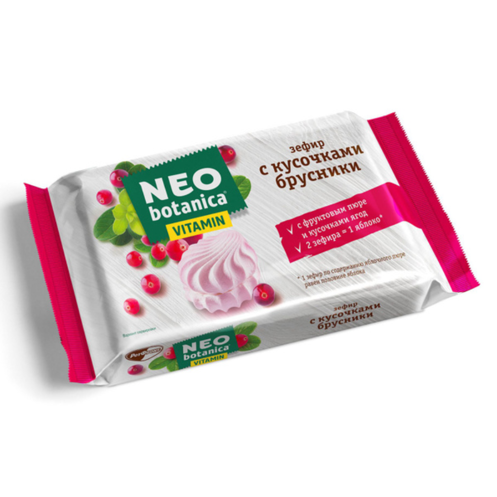 Зефир Neo Botanica с кусочками брусники 250 гр