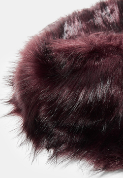 STRADIVARIUS Снуд из искусственного меха, бургунди