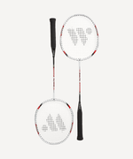 Набор для бадминтона WISH Steeltec 9, 2 ракетки, белый/красный