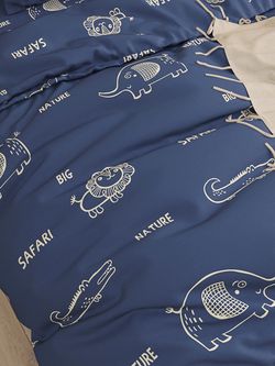 Постельное белье Сказка "SAFARI" семейное Наволочка 50х70 см 2 шт Простынь 240х215 см Пододеяльник 145х215 см(2шт) , перкаль