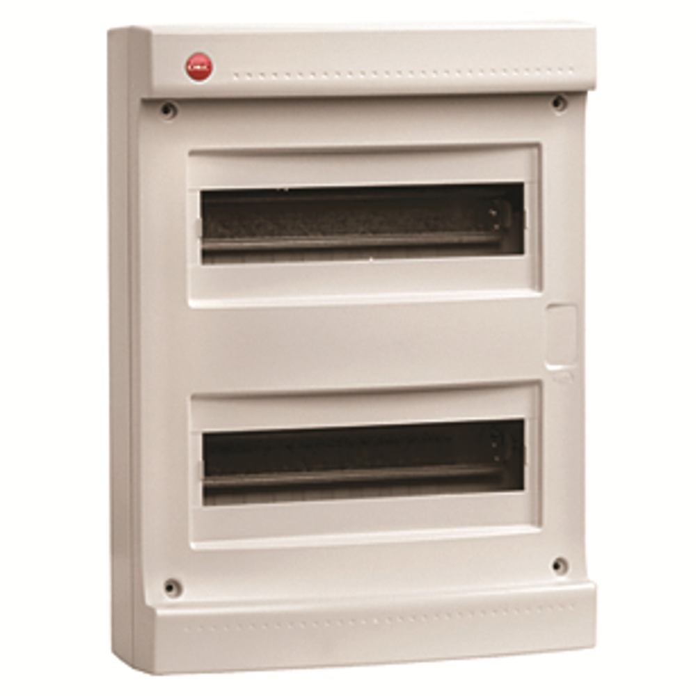 Щиток настен. без дверцы 24(2х12) мод.,IP40, серый