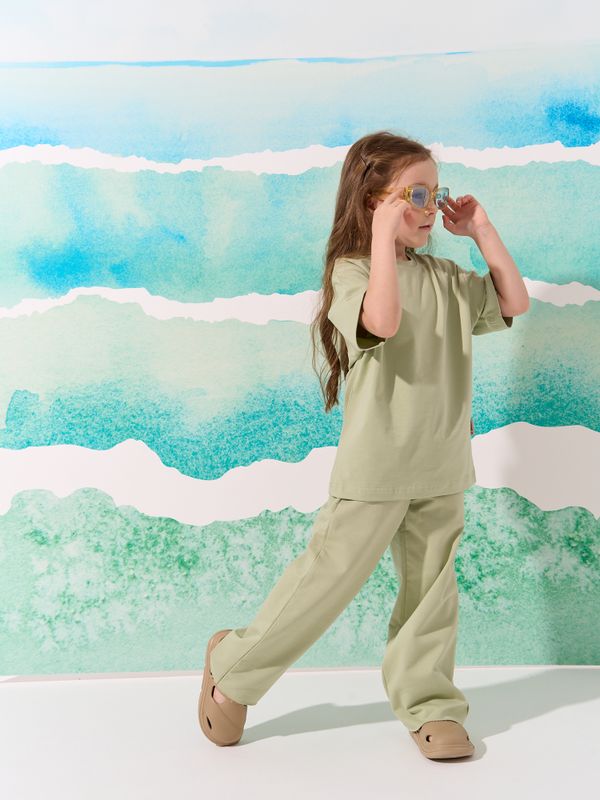 Брюки палаццо облегченные 