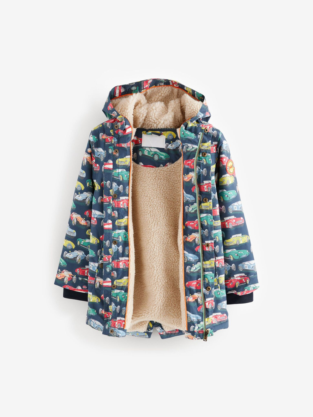 Куртка с капюшоном с подкладкой из искуственного меха Next N99-017, Темно-синий