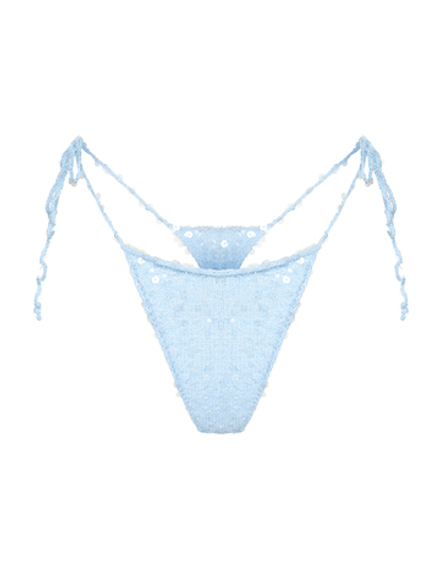 Вязаные стринги Heaven Blue голубой