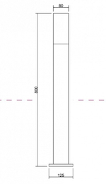 Наземный низкий светильник Maytoni Willis O418FL-01B1