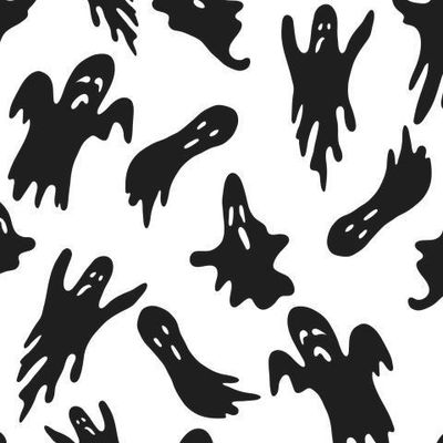 Seamless pattern of halloween ghosts