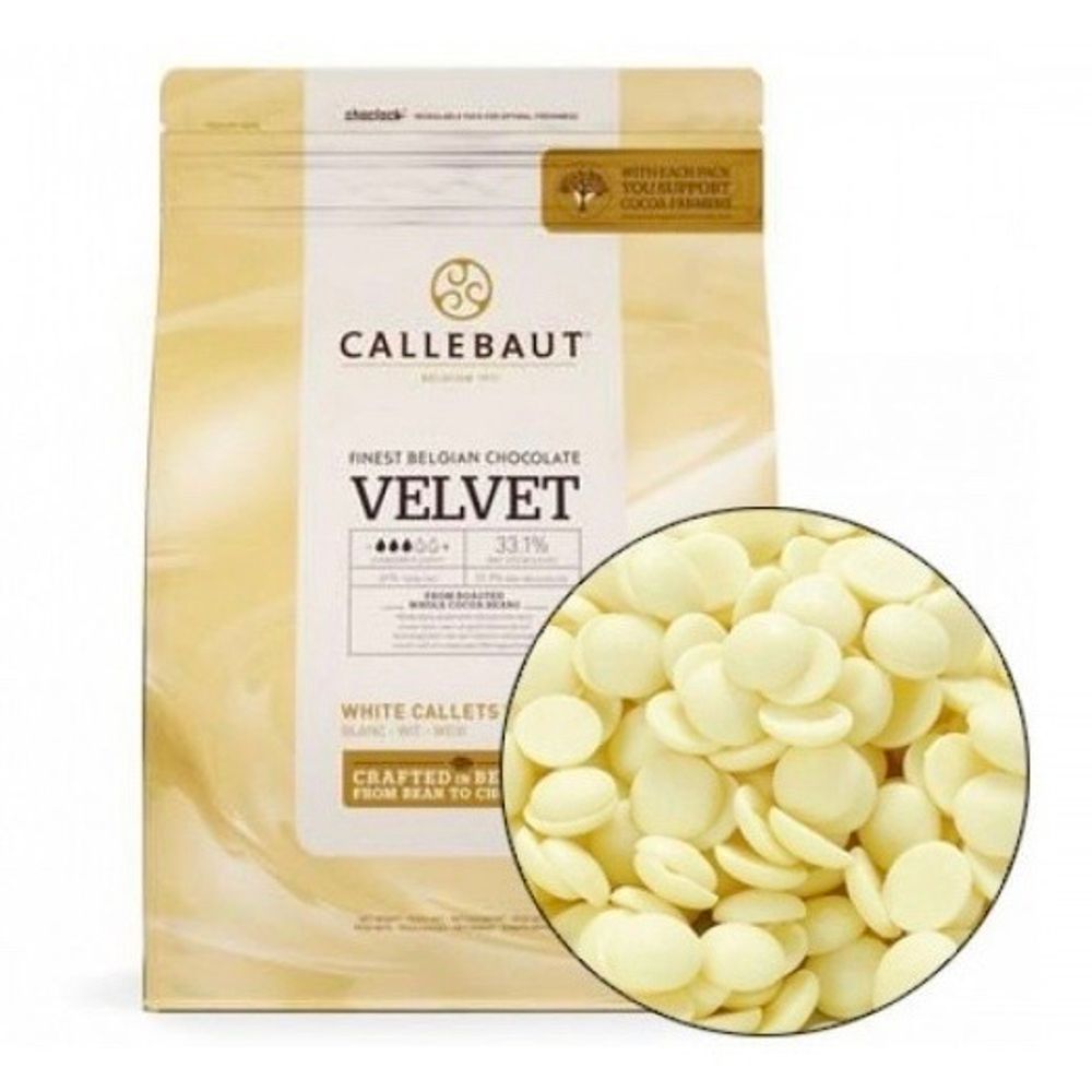 Шоколад Callebaut Velvet белый 33,1% 2,5кг