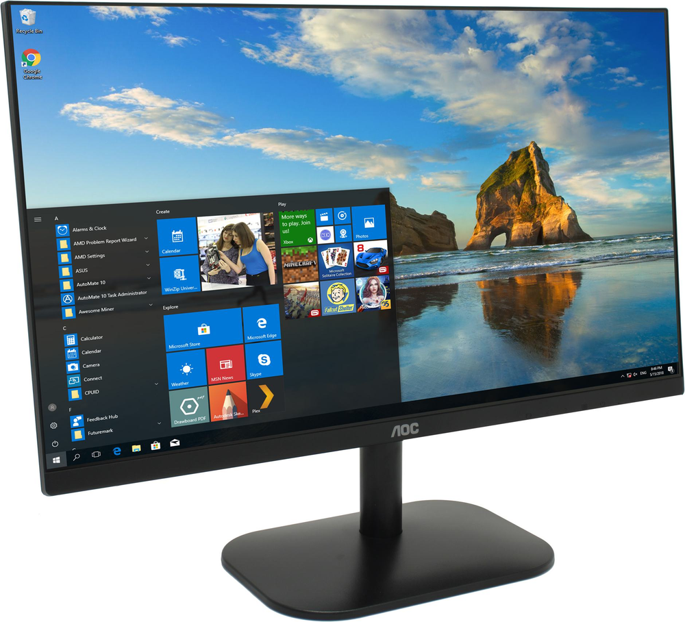 23.8" ЖК монитор AOC 24B2XDM &lt;Black&gt; (LCD, 1920x1080, D-Sub, DVI)