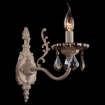 Настенный светильник 3281/1 белый с золотом / тонированный хрусталь