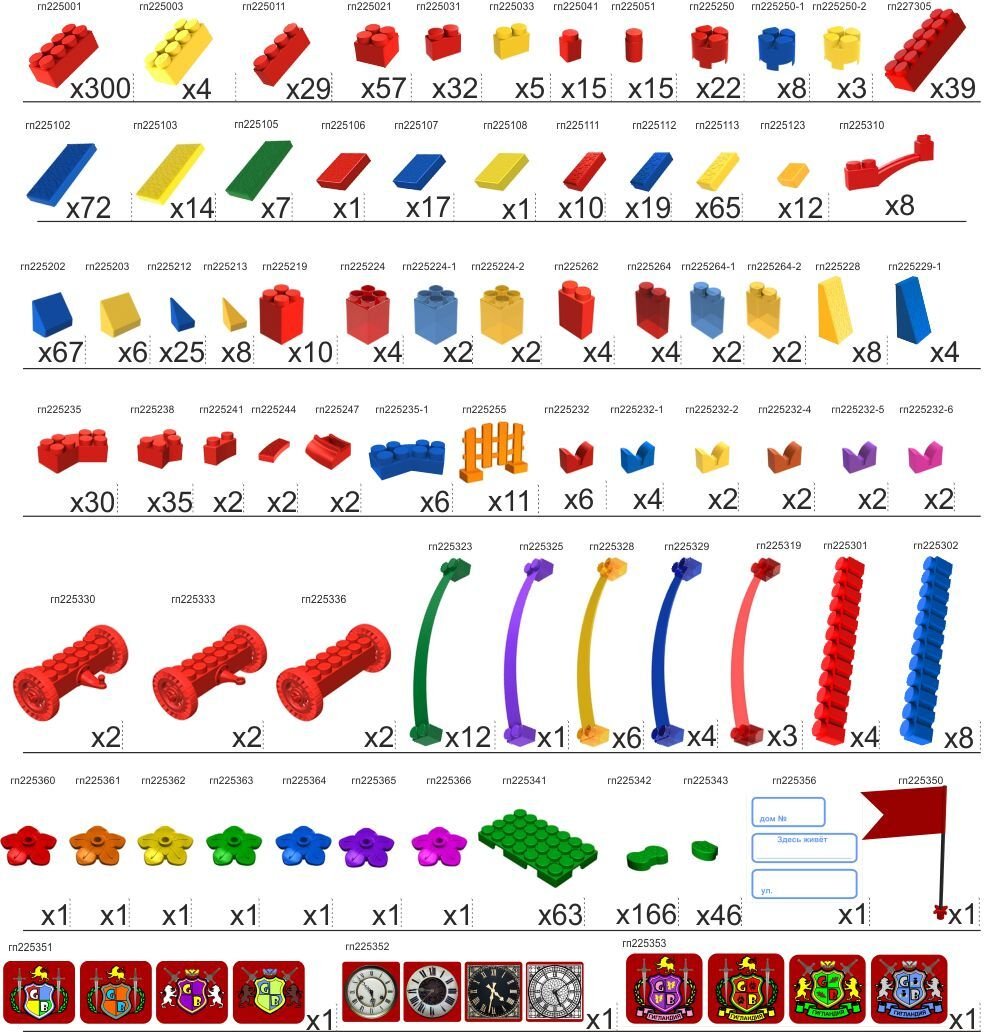 Архитектурный набор 5" на платформе S - 147x108 см