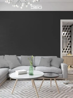 Краска черная матовая DEKO BLACK 500 гр , для стен и потолков, влагостойкая, моющаяся c высокой укрывистостью