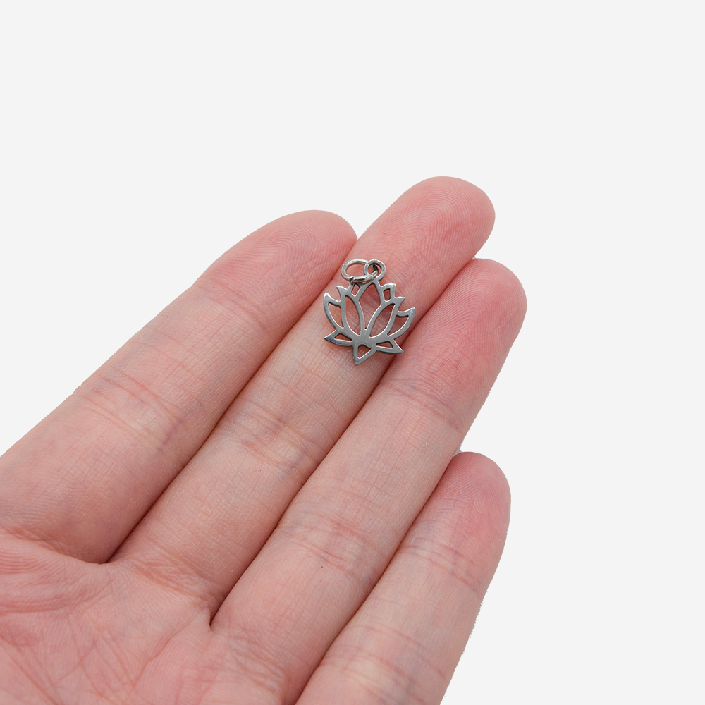 Подвеска "Лотос" 14*12мм, сталь без покрытия