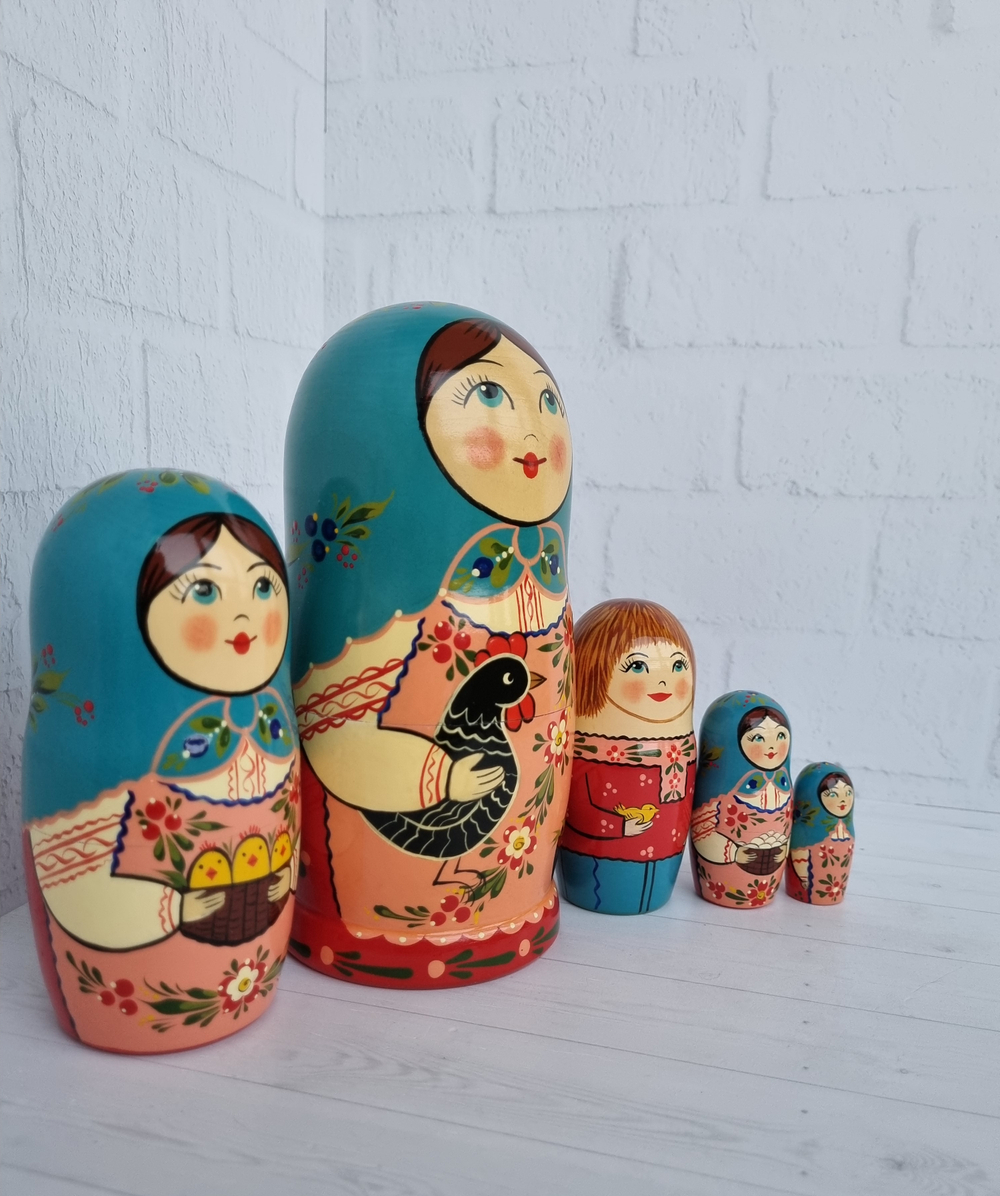 Матрешка "с курочкой" традиция 5мест
