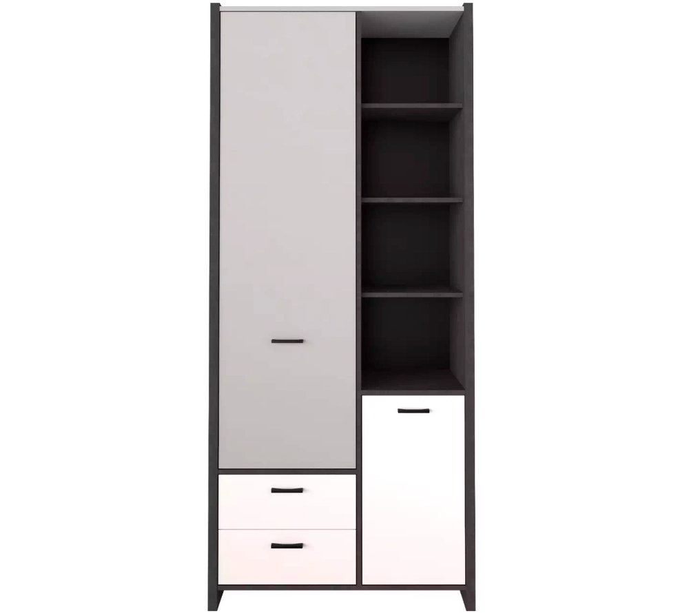 KRISTOFF шкаф REG2D2S (Матера/ Серый/ Белый)
