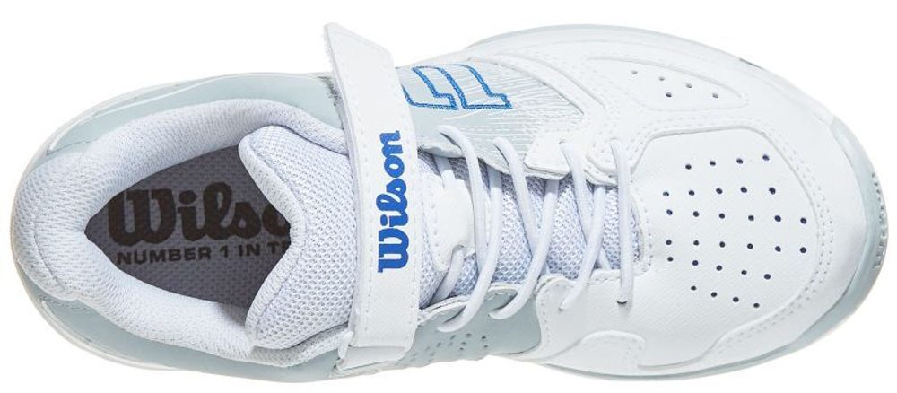 детские Кроссовки теннисные Wilson Kaos KID - white/pearl blue/dazzling blue
