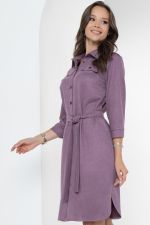 Платье-рубашка Сидни (вельвет, вайолет) Diolche (Акция)