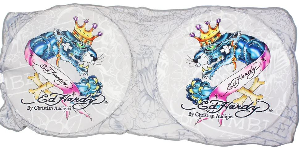 Шторка на лобовое (полиэстер) 660*1450  ЕН-01038 Тигр