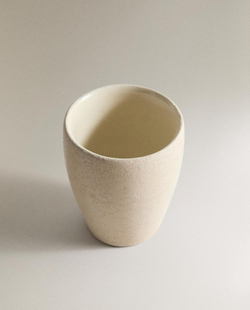 ZARA HOME СТАКАН ДЛЯ ЗУБНЫХ ЩЕТОК ИЗ КЕРАМИКИ, СЕРЫЙ