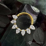 Кликер Pearida Crystal PVD Yellow 1.2мм-