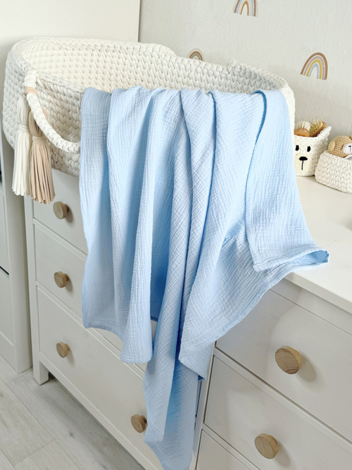 Муслиновый плед Blue