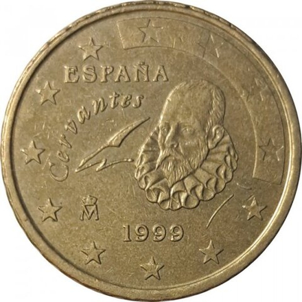 Монета 10 евроцентов 1999 год Испания