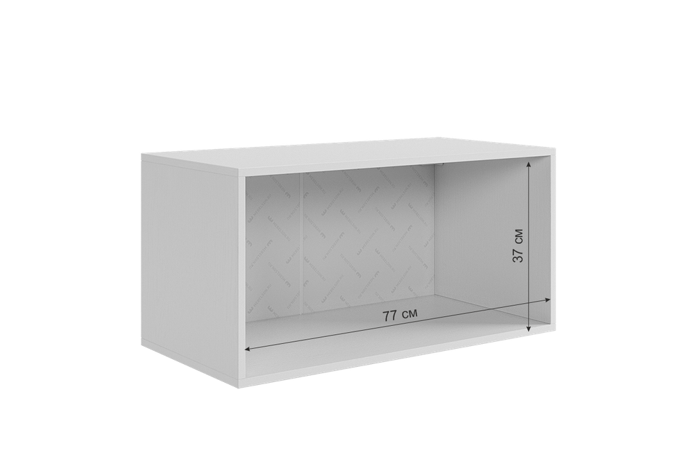 "Зефир" Антресоль двухдверная 118.01 (Белое дерево/пудра розовая (эмаль))