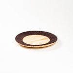 Деревянная плоская тарелка из древесины сибирского кедра. T205