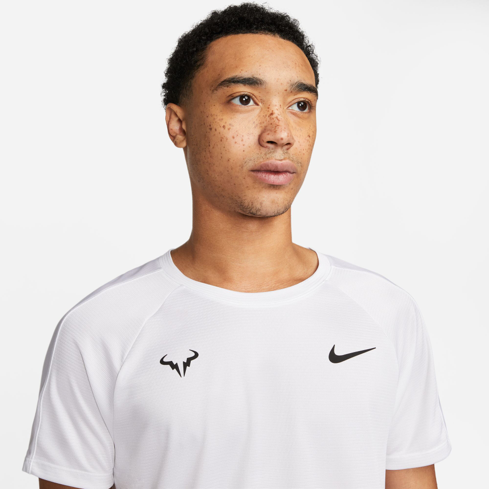 Мужское теннисное поло Nike Dri-Fit RAFA MNK Challenger T-Shirt Men - White