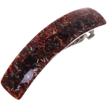 Заколка автомат «Lady Collection - Блеск», овал., 6 цветов, 9*2,5см (Кокетка)