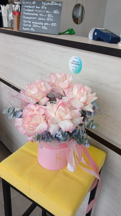 Бокс нежных французских роз 🌹💕