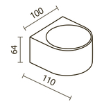 Уличный настенный светодиодный светильник Maytoni Blow O435WL-L5GF3K