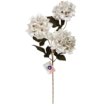 Искусственные цветы «FLOWERS GLAMOUR» 70см Гортензии 3 цветка белые