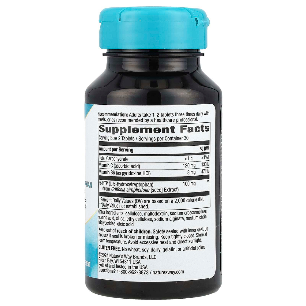 Nature's Way, 5-HTP, 100 мг, 60 таблеток (50 мг в таблетке)