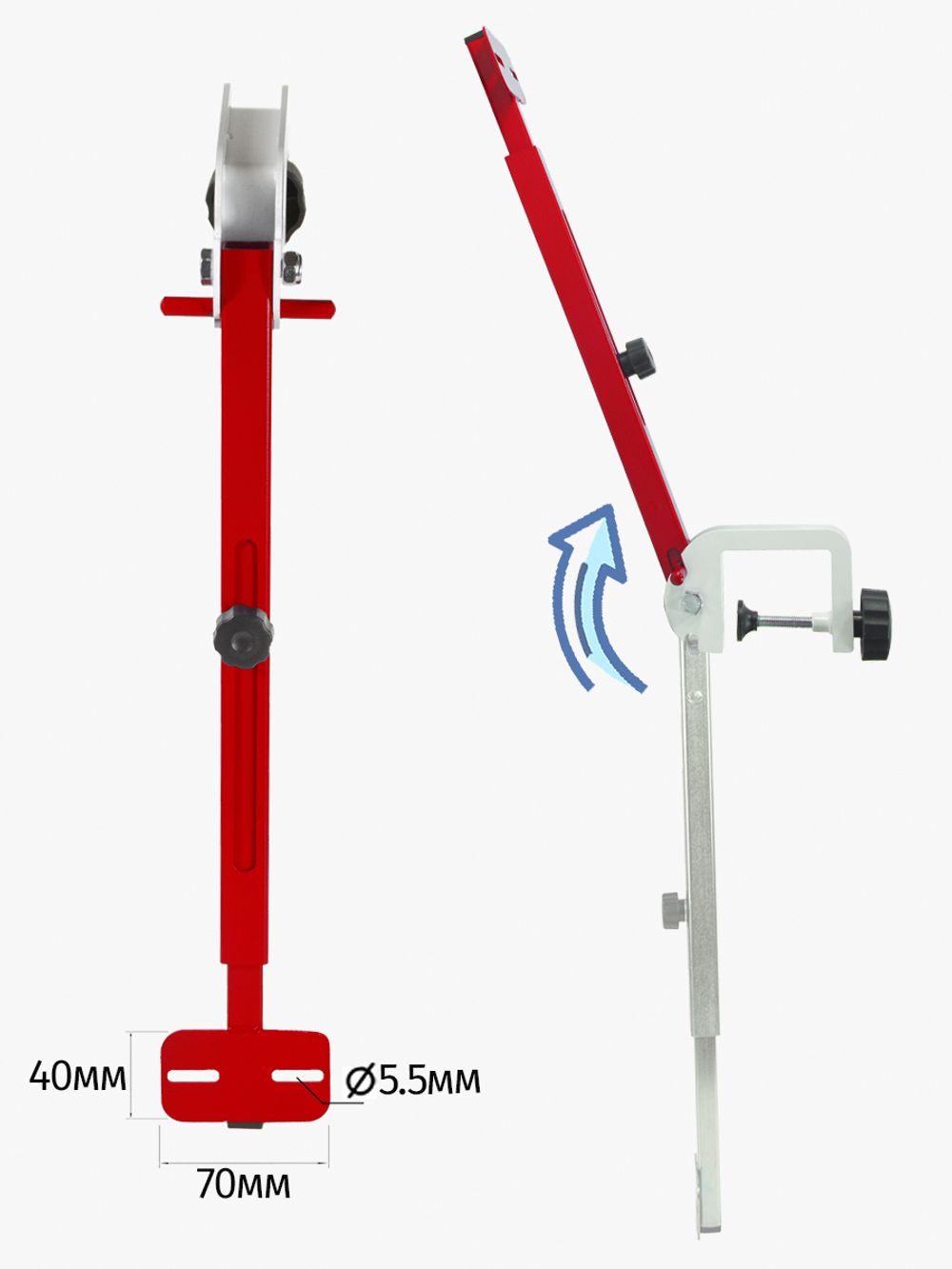 Откидное крепление датчика эхолота, красный