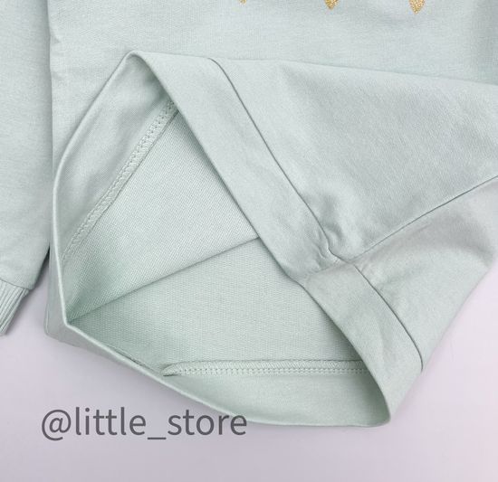 Свитшот из футера (тонкого) "Пчелки" Оливка